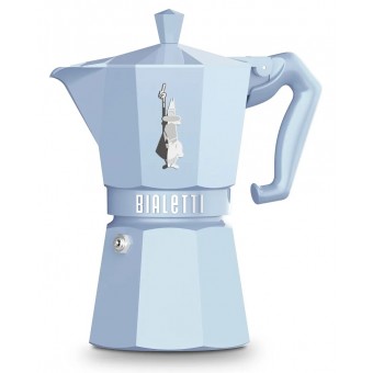BIALETTI - Moka Exclusive pasztell - hagyományos kávéfőző - 6 adagos - kék