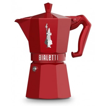BIALETTI - Moka Exclusive - hagyományos kávéfőző - 6 adagos - piros