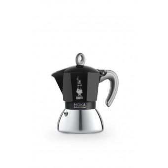 BIALETTI - Moka Induction - hagyományos kávéfőző - 4 adagos - fekete/ezüst